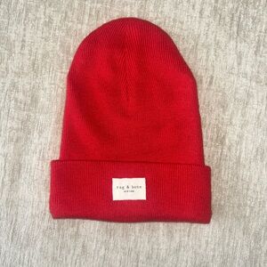 Rag & Bone Addison Beanie in red
